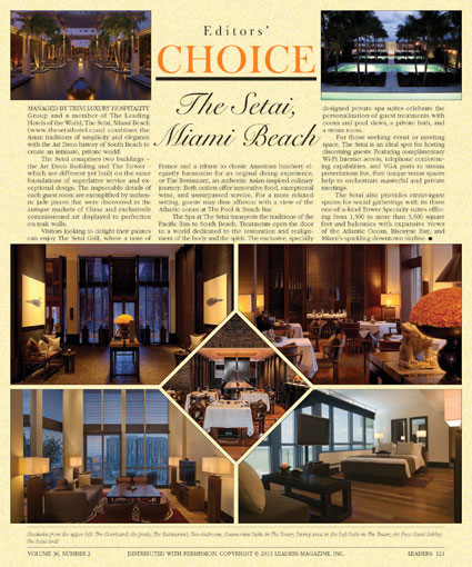 Editors Choice - The Setai, Miami Beach